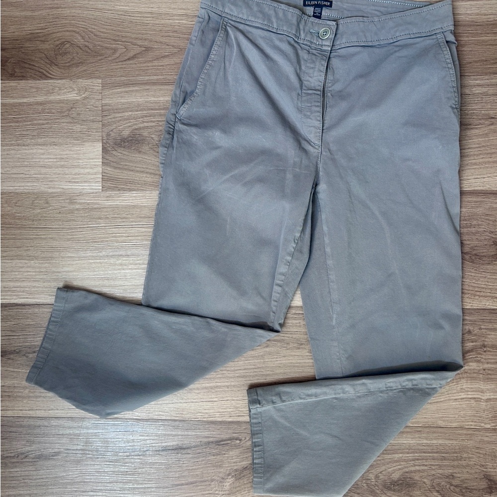 Eileen Fisher Gray Pants Midrise Slim Ankle Size 6 - Picture 2 of 7